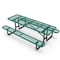 Flash Furniture Mantilla Rectangle Picnic Table, Green, Expanded Metal Mesh Top, Black Frame W/ Anchors, 8 ft L SLF-EML96-H60L-GN-GG - alternate 9